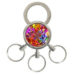 Bokeh Color Light Points Pattern 3-ring Key Chain