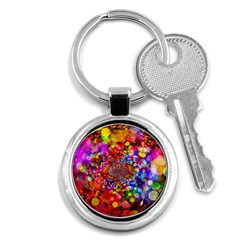 Bokeh Color Light Points Pattern Key Chain (round) by Wegoenart