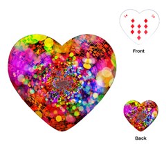 Bokeh Color Light Points Pattern Playing Cards Single Design (heart)