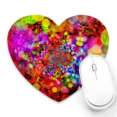 Bokeh Color Light Points Pattern Heart Mousepads by Wegoenart