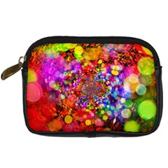 Bokeh Color Light Points Pattern Digital Camera Leather Case by Wegoenart