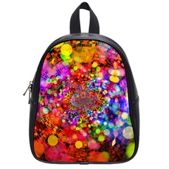 Bokeh Color Light Points Pattern School Bag (small) by Wegoenart