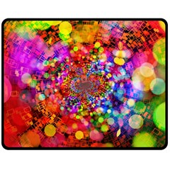 Bokeh Color Light Points Pattern Fleece Blanket (medium)  by Wegoenart