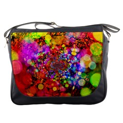 Bokeh Color Light Points Pattern Messenger Bag by Wegoenart