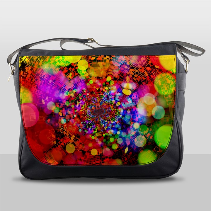 Bokeh Color Light Points Pattern Messenger Bag