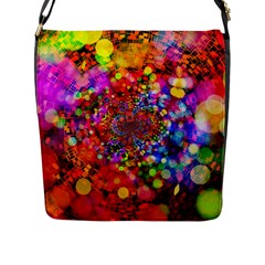 Bokeh Color Light Points Pattern Flap Closure Messenger Bag (l) by Wegoenart