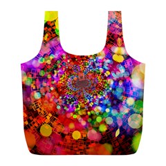 Bokeh Color Light Points Pattern Full Print Recycle Bag (l) by Wegoenart