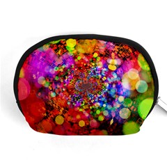 Bokeh Color Light Points Pattern Accessory Pouch (medium) by Wegoenart