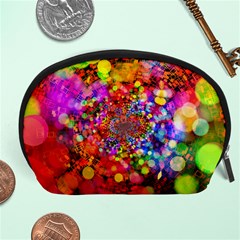 Bokeh Color Light Points Pattern Accessory Pouch (large) by Wegoenart