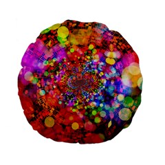 Bokeh Color Light Points Pattern Standard 15  Premium Flano Round Cushions by Wegoenart