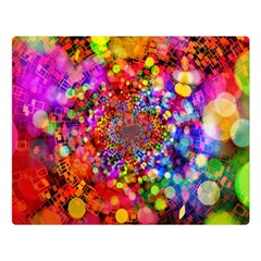 Bokeh Color Light Points Pattern Double Sided Flano Blanket (large)  by Wegoenart