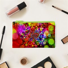 Bokeh Color Light Points Pattern Cosmetic Bag (xs) by Wegoenart