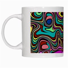 Bending Turn Distort Wave Modern White Mugs by Wegoenart