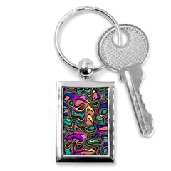 Bending Turn Distort Wave Modern Key Chain (rectangle) by Wegoenart