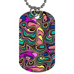 Bending Turn Distort Wave Modern Dog Tag (one Side) by Wegoenart