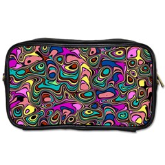 Bending Turn Distort Wave Modern Toiletries Bag (one Side) by Wegoenart