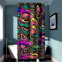 Bending Turn Distort Wave Modern Shower Curtain 36  X 72  (stall)  by Wegoenart