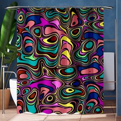 Bending Turn Distort Wave Modern Shower Curtain 60  X 72  (medium)  by Wegoenart