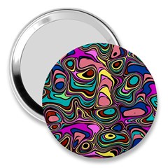 Bending Turn Distort Wave Modern 3  Handbag Mirrors by Wegoenart