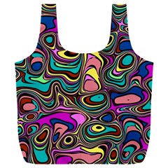 Bending Turn Distort Wave Modern Full Print Recycle Bag (xxxl)