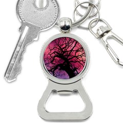 Trees Silhouette Sky Clouds Sunset Bottle Opener Key Chain by Wegoenart