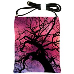 Trees Silhouette Sky Clouds Sunset Shoulder Sling Bag by Wegoenart