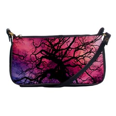 Trees Silhouette Sky Clouds Sunset Shoulder Clutch Bag by Wegoenart