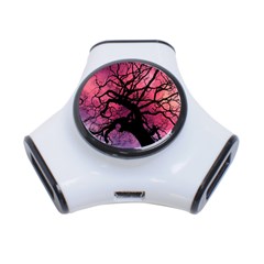 Trees Silhouette Sky Clouds Sunset 3-port Usb Hub by Wegoenart