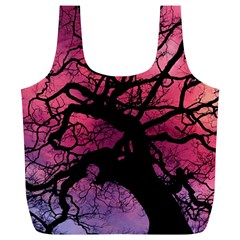 Trees Silhouette Sky Clouds Sunset Full Print Recycle Bag (xl) by Wegoenart