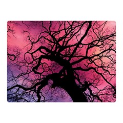 Trees Silhouette Sky Clouds Sunset Double Sided Flano Blanket (mini)  by Wegoenart