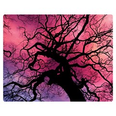 Trees Silhouette Sky Clouds Sunset Double Sided Flano Blanket (medium)  by Wegoenart