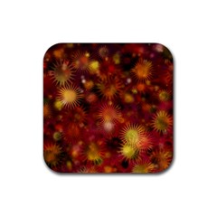 Star Abstract Background Wallpaper Rubber Coaster (square)  by Wegoenart