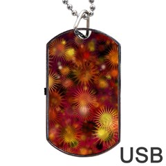 Star Abstract Background Wallpaper Dog Tag Usb Flash (one Side) by Wegoenart