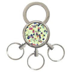 Flowers Ornament Decoration 3-ring Key Chain