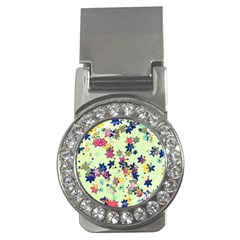 Flowers Ornament Decoration Money Clips (cz)  by Wegoenart