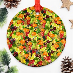 Background Pattern Structure Fruit Ornament (round)