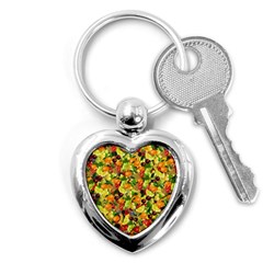 Background Pattern Structure Fruit Key Chain (heart) by Wegoenart