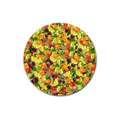 Background Pattern Structure Fruit Magnet 3  (round)