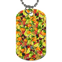 Background Pattern Structure Fruit Dog Tag (two Sides) by Wegoenart