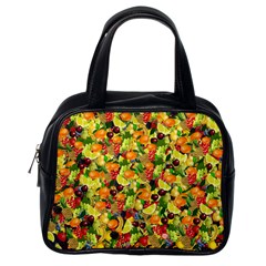 Background Pattern Structure Fruit Classic Handbag (one Side) by Wegoenart