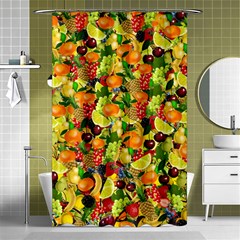 Background Pattern Structure Fruit Shower Curtain 48  X 72  (small)  by Wegoenart