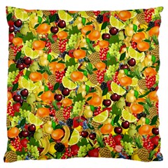 Background Pattern Structure Fruit Large Cushion Case (one Side) by Wegoenart