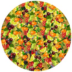 Background Pattern Structure Fruit Wooden Puzzle Round