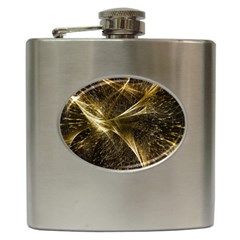 Quantum Physics Wave Particles Hip Flask (6 Oz) by Wegoenart