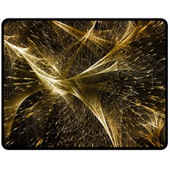 Quantum Physics Wave Particles Double Sided Fleece Blanket (medium)  by Wegoenart