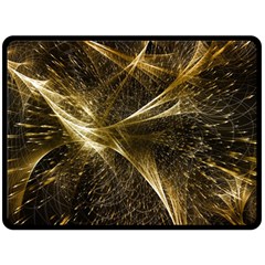 Quantum Physics Wave Particles Double Sided Fleece Blanket (large)  by Wegoenart