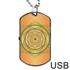 Mandalas Flower Mandalas Flowers Dog Tag Usb Flash (one Side) by Wegoenart