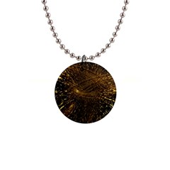 Quantum Physics Wave Particles 1  Button Necklace by Wegoenart