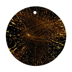 Quantum Physics Wave Particles Round Ornament (two Sides) by Wegoenart