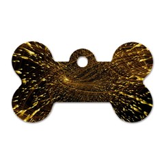 Quantum Physics Wave Particles Dog Tag Bone (one Side) by Wegoenart